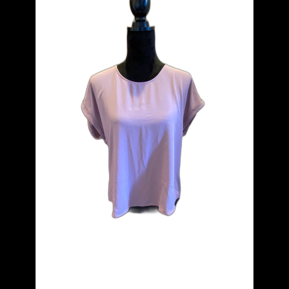 Olive & Oak Blouse Womens Top Cap Sleeve Dusty Rose NWT Plus Size XL Zipper Back